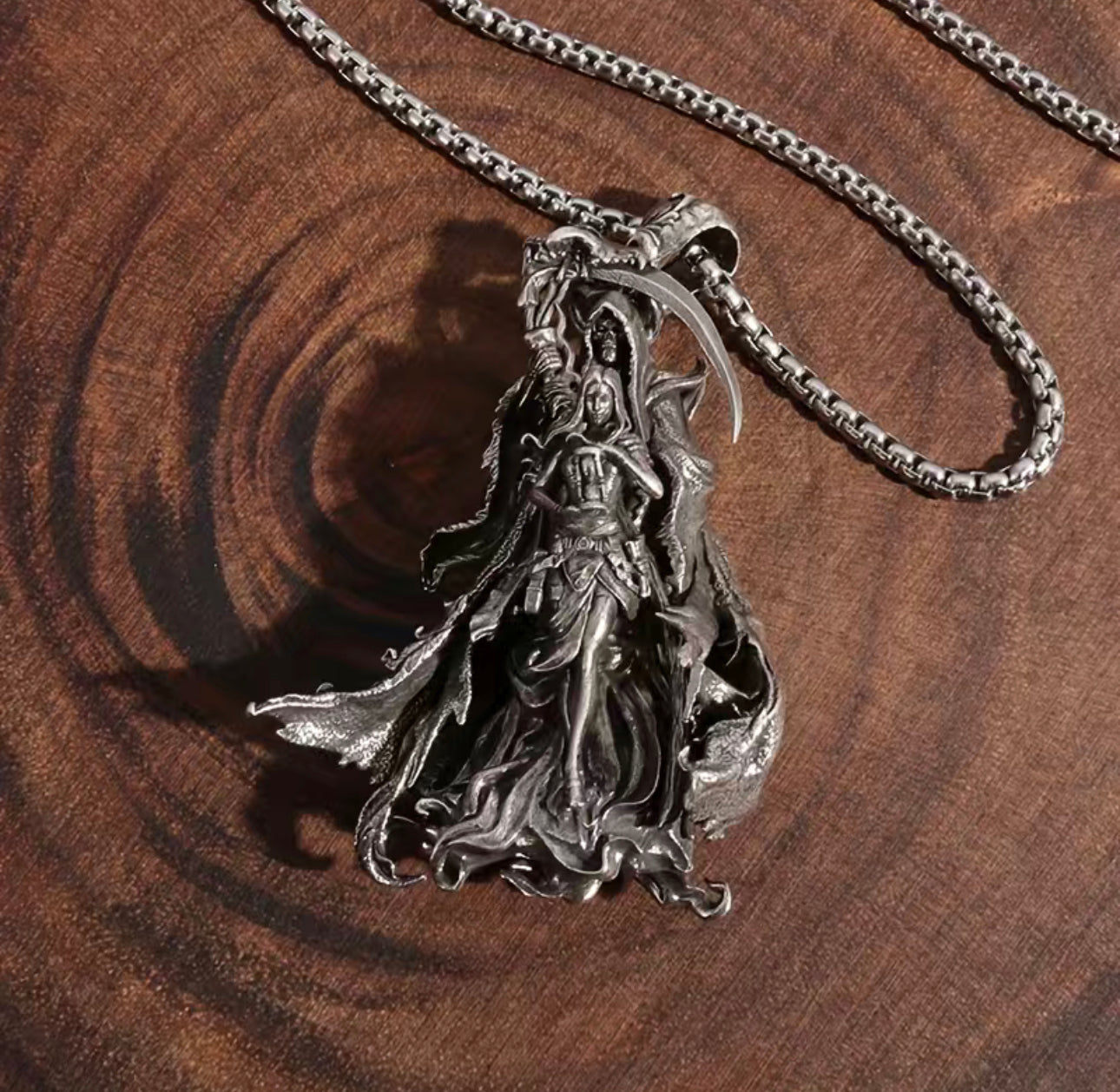 Grim Reaper Death Pendant Necklace