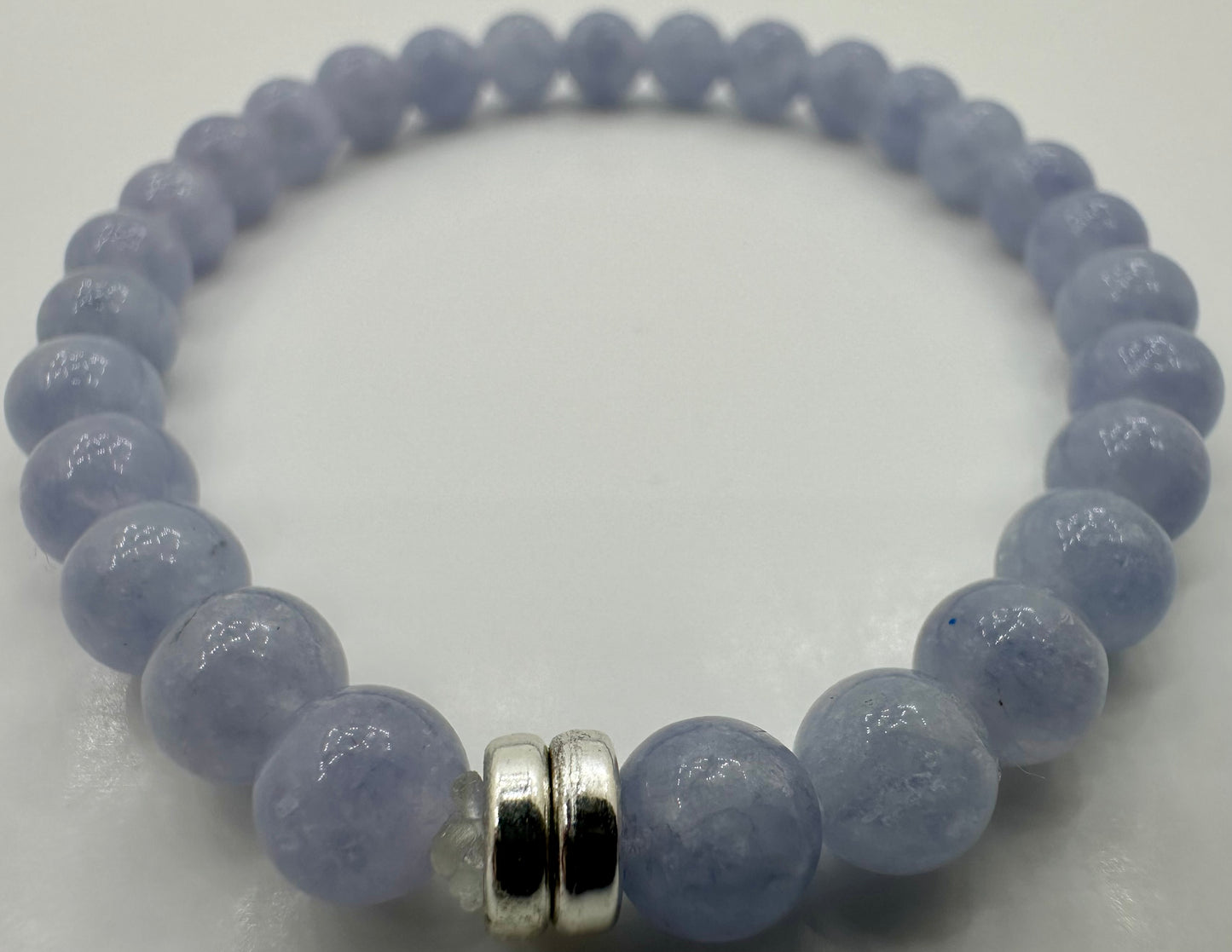 Lite Lavender Amethyst Gemstone Bracelet 6mm Bead Size 7