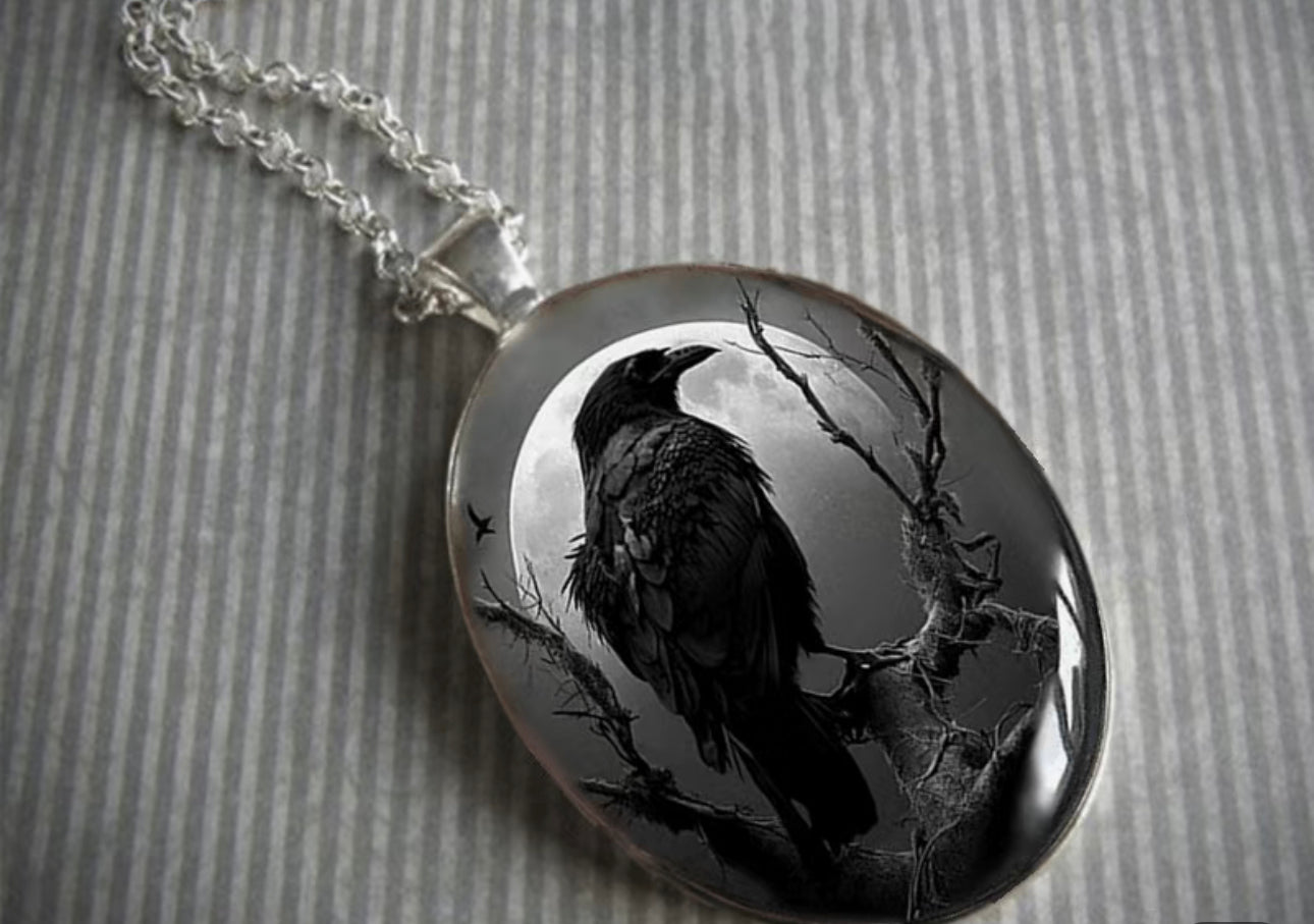 Crow Pendant Necklace