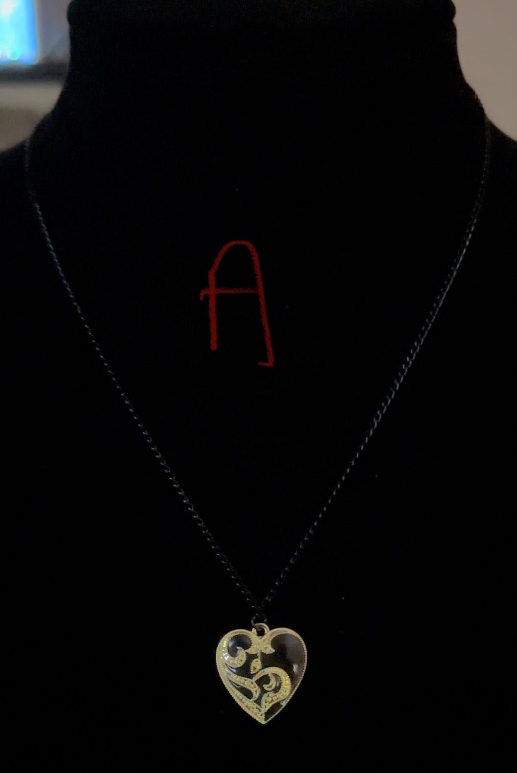 Gothic Heart Pendant Necklace