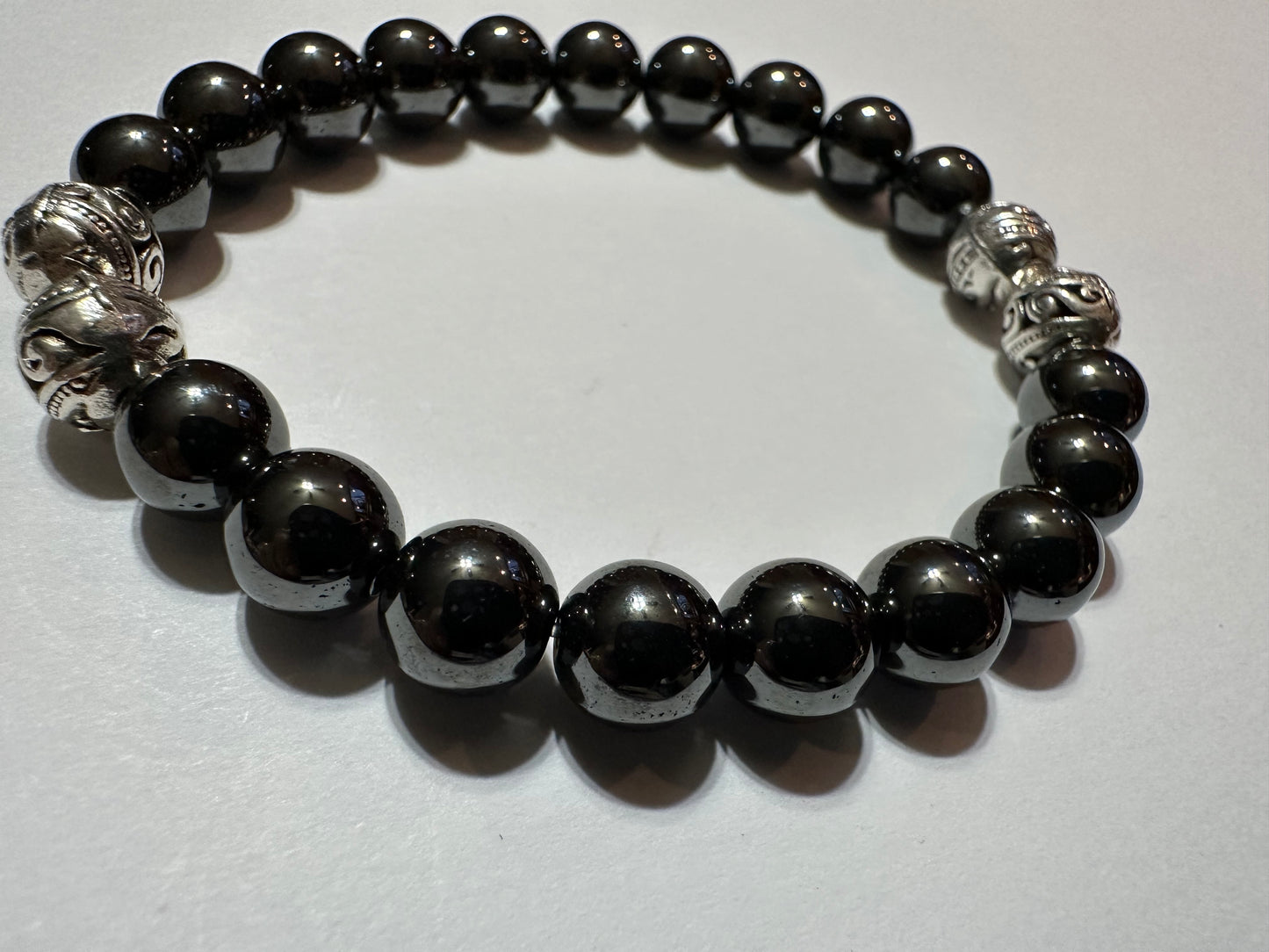 Hematite Gemstone Bracelet size 7.25 in