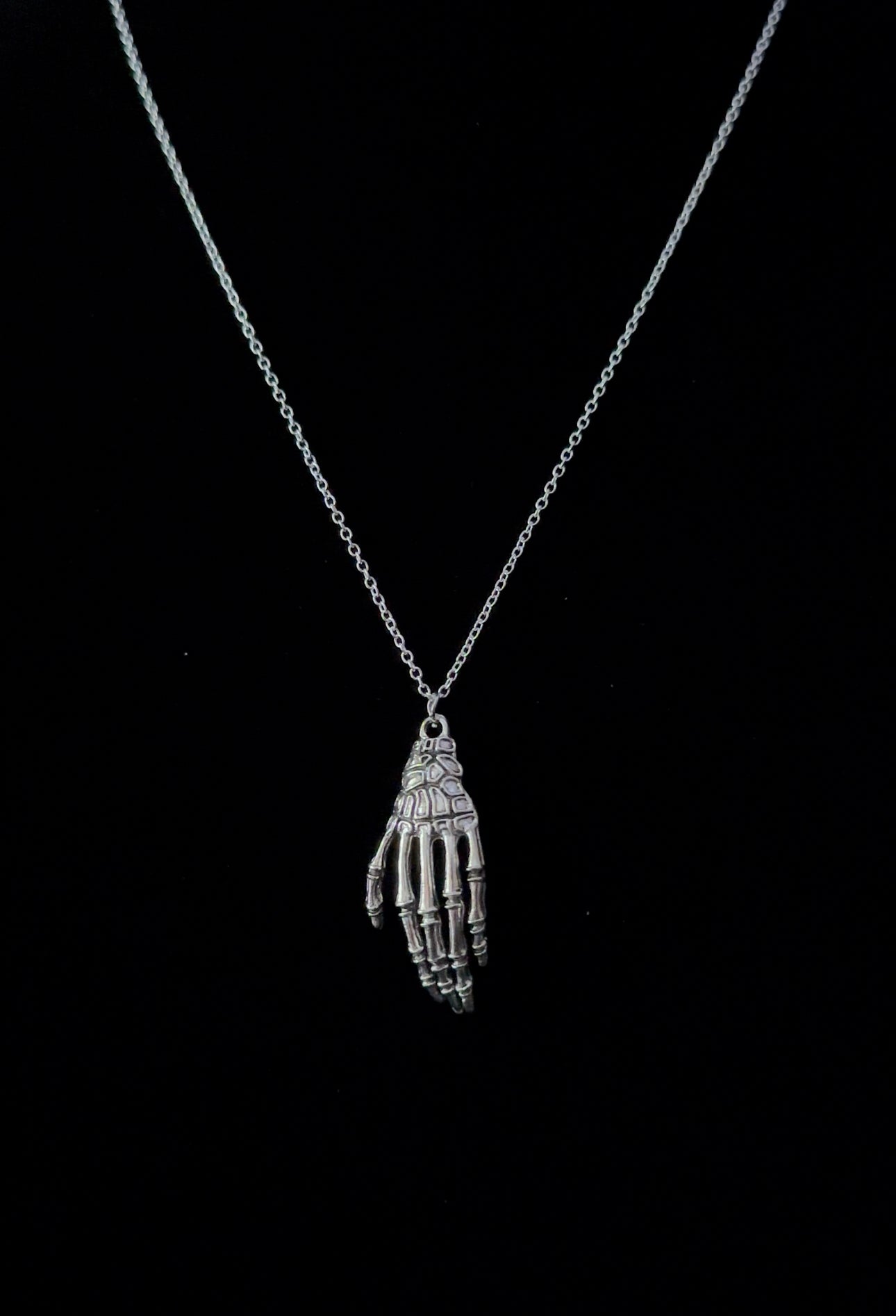 Skeleton Hand Pendant Necklace