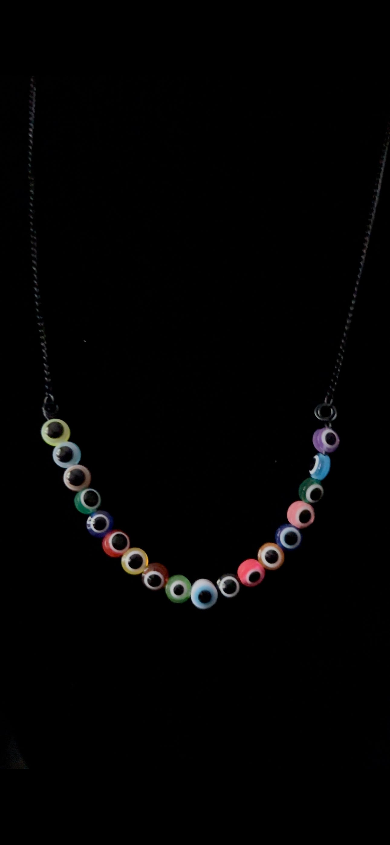 Colorful Eyeball Pendant Necklace