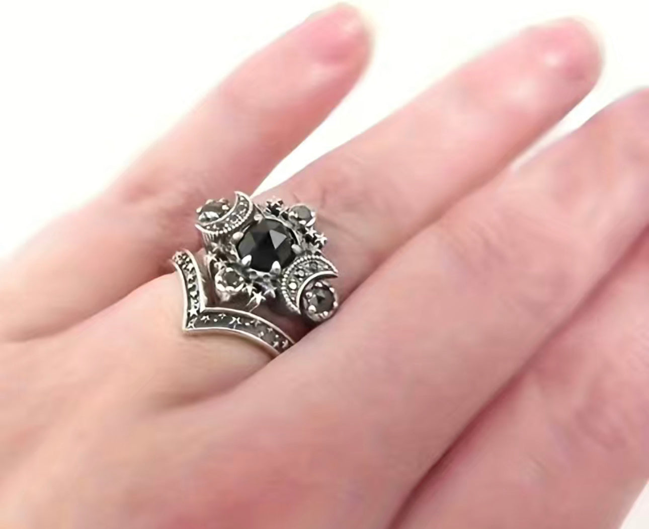Black Moon Wedding Ring