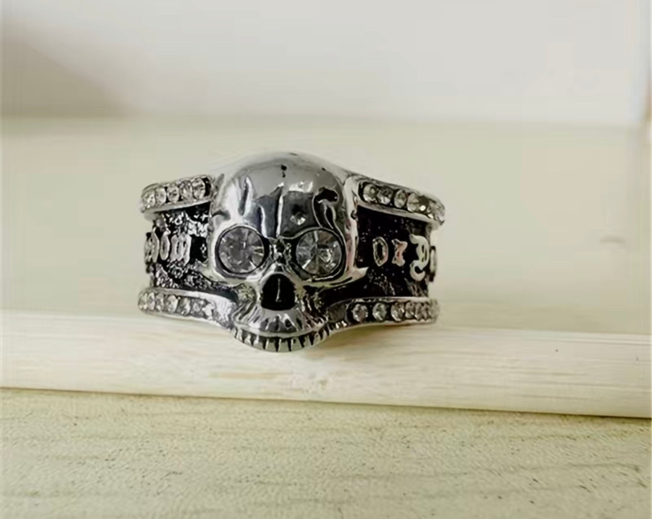 Freedom or Death Ring with Skull